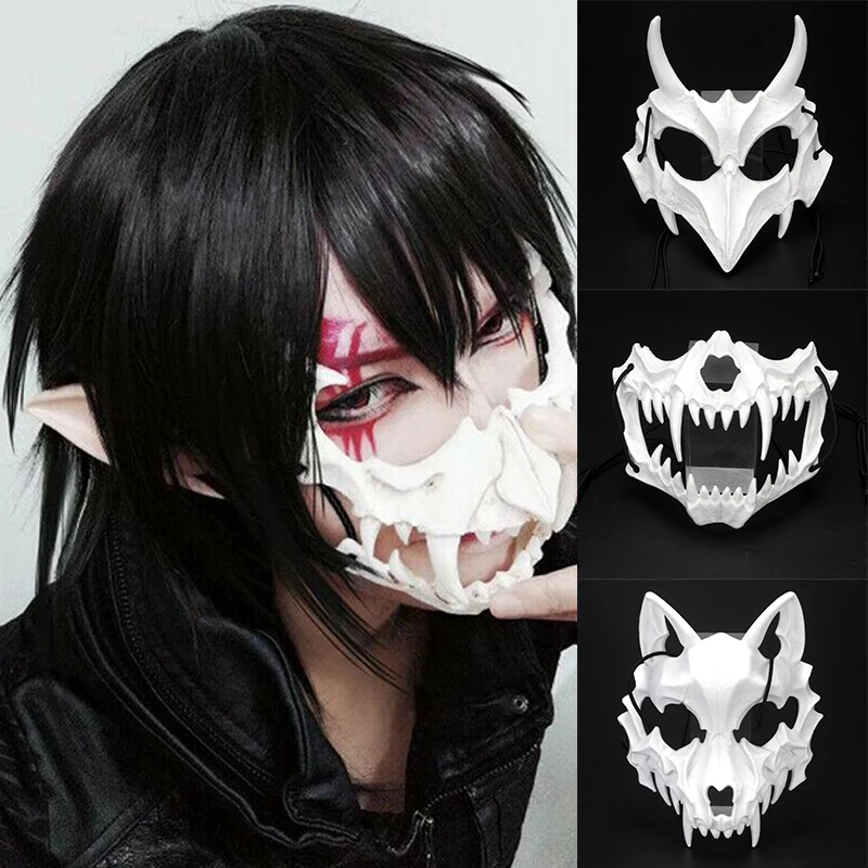 Halloween Carnival Party Mask Anime Dragon God Skeleton Half Face Masks Bone Skull Animals Mask Cosplay Dance Prom Costume Props
Halloween Carnival Party Mask Anime Dragon God Skeleton Half Face Masks Bone Skull Animals Mask Cosplay Dance Prom Costume Props