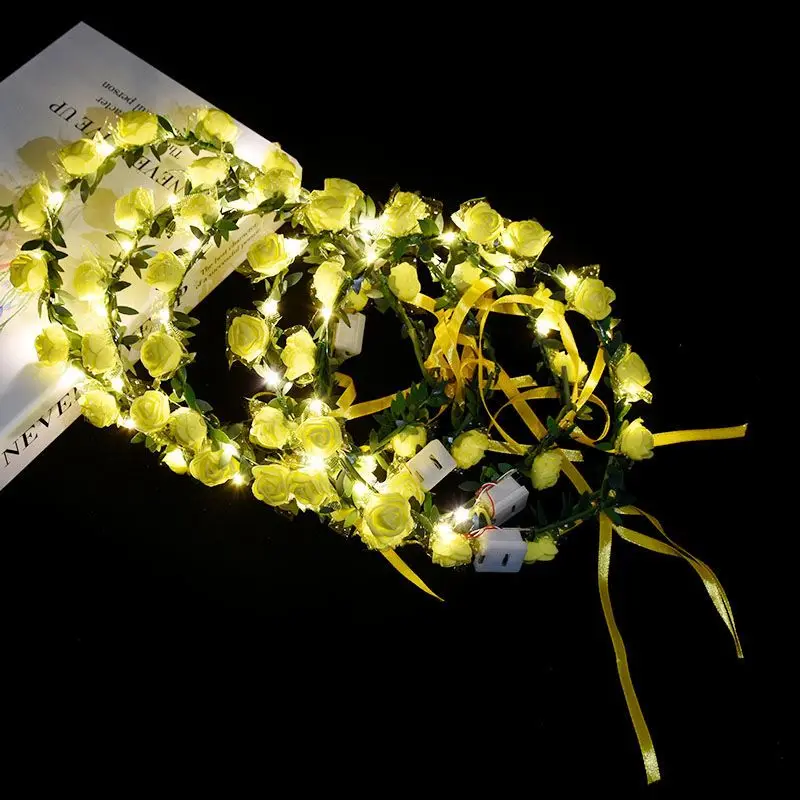 LED Flower Crown High Quanlity Flower Wreath Luminous Lace Headband Birthday Party Wedding Christmas Decoration
LED Flower Crown High Quanlity Flower Wreath Luminous Lace Headband Birthday Party Wedding Christmas Decoration
