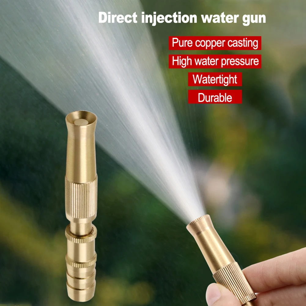 Brass Hose Nozzle Vehicle Cleaning Watering 1 Pc 10kg Water Pressure 14 Mm Straight Connector 97*14mm Garden Head
Brass Hose Nozzle Vehicle Cleaning Watering 1 Pc 10kg Water Pressure 14 Mm Straight Connector 97*14mm Garden Head