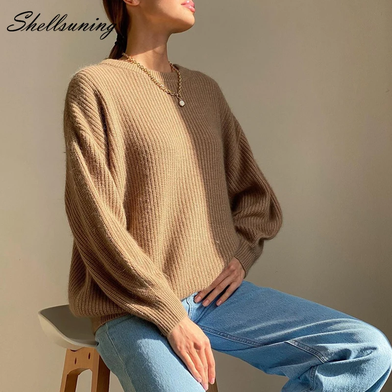 Shellsuning Casual Solid Cashmere Knitted Pullover Women Loose Warm Long Sleeve Elegant Jumper Lady Simple O-neck Trendy Sweater
Shellsuning Casual Solid Cashmere Knitted Pullover Women Loose Warm Long Sleeve Elegant Jumper Lady Simple O-neck Trendy Sweater