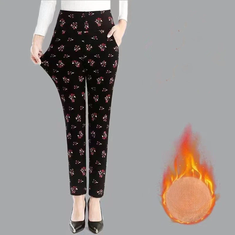 Women 2023 Winter Fashion Middle-aged Pencil Pants Female Plus Velvet Warm Pants Ladies Thick High Waist Print Trousers T587
Women 2023 Winter Fashion Middle-aged Pencil Pants Female Plus Velvet Warm Pants Ladies Thick High Waist Print Trousers T587