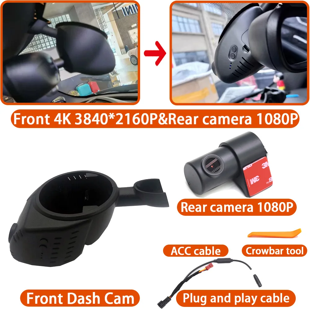 Для Mini Hatch Hardtop One Cooper Countryman Clubman F54 F55 F57 F57 F60 Видеорегистратор 4K Sony Объектив DVR Видеорегистратор Камера Wi-Fi
Для Mini Hatch Hardtop One Cooper Countryman Clubman F54 F55 F57 F57 F60 Видеорегистратор 4K Sony Объектив DVR Видеорегистратор Камера Wi-Fi