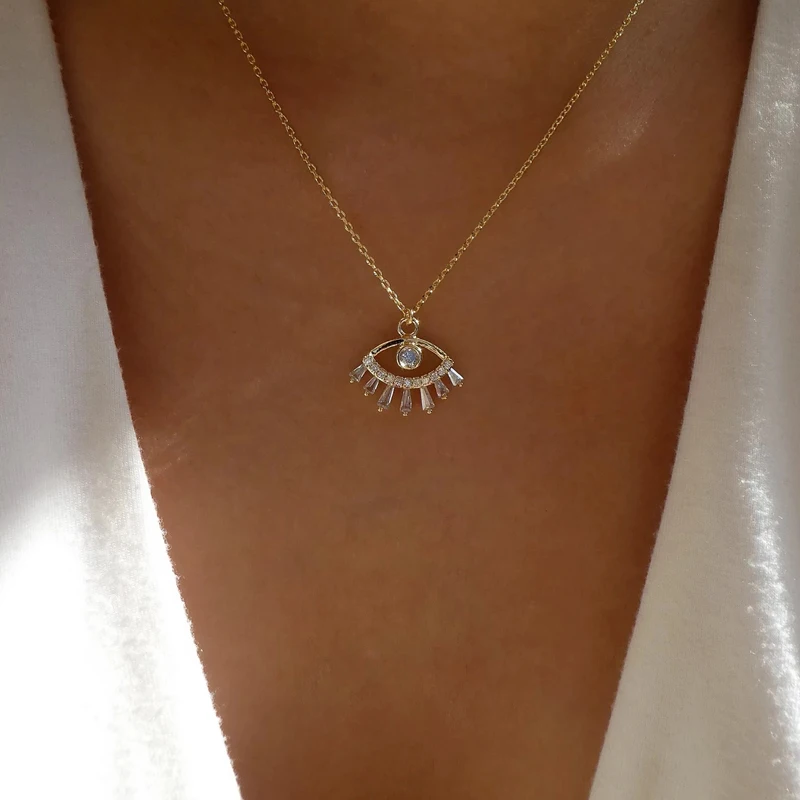 Turkey Fashion Evil Eyes Zirconia Necklace Women Jewelry High Quality Link Chain Evil Eye Pendant Necklace Bijoux Femme
Turkey Fashion Evil Eyes Zirconia Necklace Women Jewelry High Quality Link Chain Evil Eye Pendant Necklace Bijoux Femme