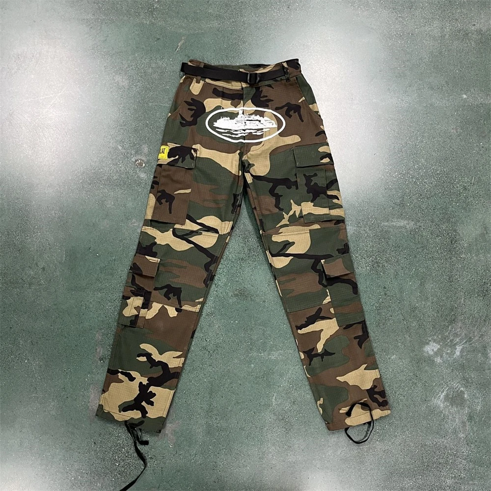 

Luxury Designer Corteiz Camo Cargo Pants UK High Street Fashion Top Quality American Pocket Pants EU Sizes XS-XL