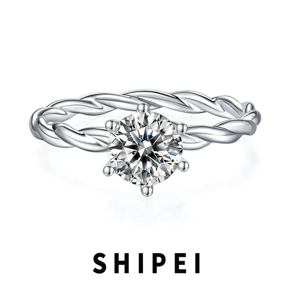 SHIPEI 6.5MM D Moissanite Diamond Ring Fine Jewelry Engagement Creative Vine 100% 925 Sterling Silver Anniversary Gift Wholesale
SHIPEI 6.5MM D Moissanite Diamond Ring Fine Jewelry Engagement Creative Vine 100% 925 Sterling Silver Anniversary Gift Wholesale