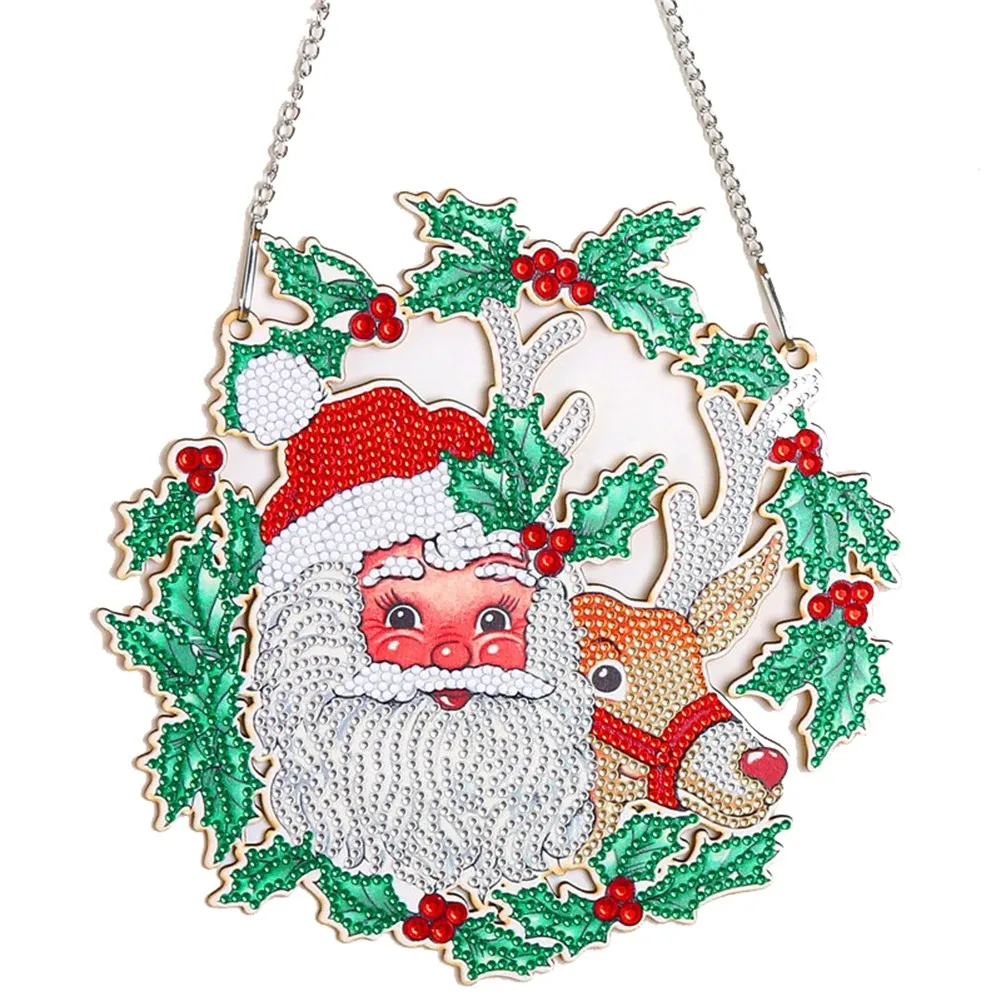 5D DIY Diamond Painting Xmas Wreat Crystal Wreath Door Window Pendant Christmas Decoration Shiny Door Pendant Christmas Decora
5D DIY Diamond Painting Xmas Wreat Crystal Wreath Door Window Pendant Christmas Decoration Shiny Door Pendant Christmas Decora