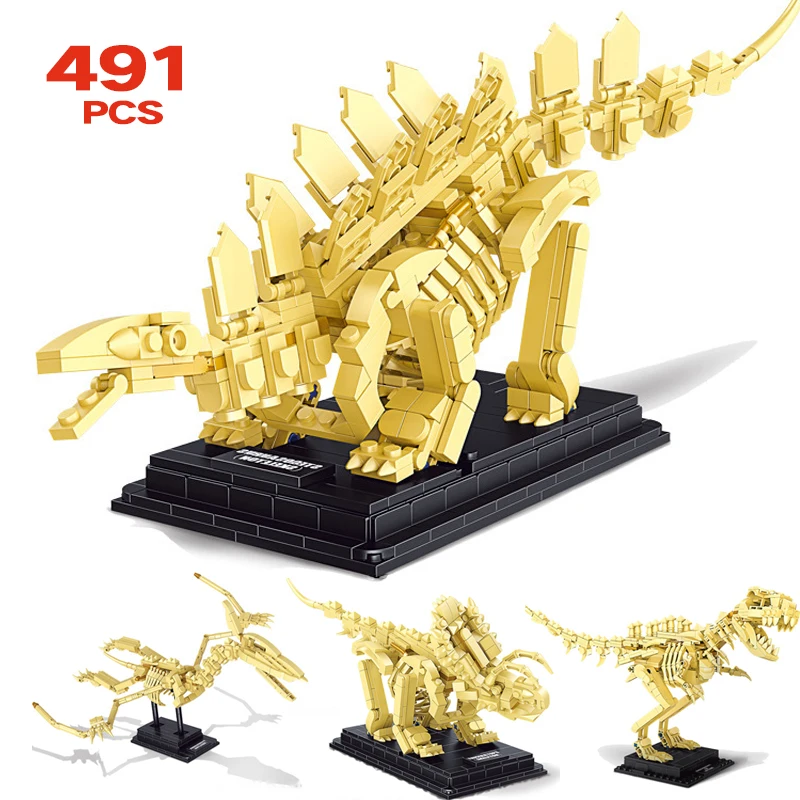 491pcs Jurassic World Museum Dinosaur Fossils Skeleton Model Building Blocks Tyrannosaurus Rex Triceratops Bricks Toys for Kids
491pcs Jurassic World Museum Dinosaur Fossils Skeleton Model Building Blocks Tyrannosaurus Rex Triceratops Bricks Toys for Kids