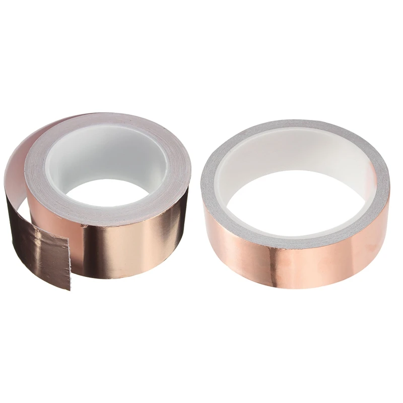 2 Pcs Copper Foil Tape EMI Shielding Conductive Adhesive For Stained Glass,Electrical Repairs 50Mm X 20M & 30Mm X10M
2 Pcs Copper Foil Tape EMI Shielding Conductive Adhesive For Stained Glass,Electrical Repairs 50Mm X 20M & 30Mm X10M