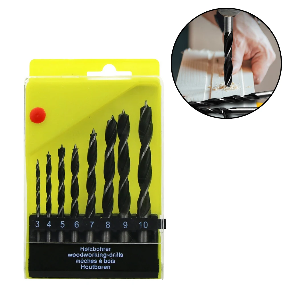 8Pcs/Set Wood Drill Bit Set Three Point Woodworking Drill Wood Drill Bits Kit 3-10mm Spiral Drill Bit For Wood Metal Drilling
8Pcs/Set Wood Drill Bit Set Three Point Woodworking Drill Wood Drill Bits Kit 3-10mm Spiral Drill Bit For Wood Metal Drilling