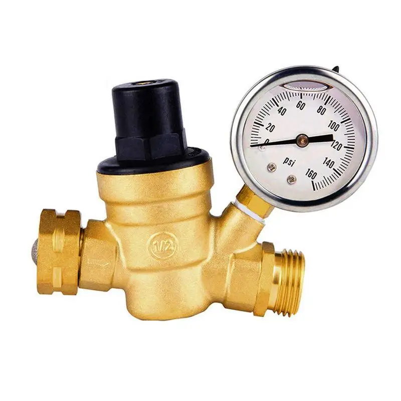 

Brass Water Pressure Regulator Lead-free Water Pressure Regulator For Travel Trailer RV Must Haves Water Pressure Reducer For RV