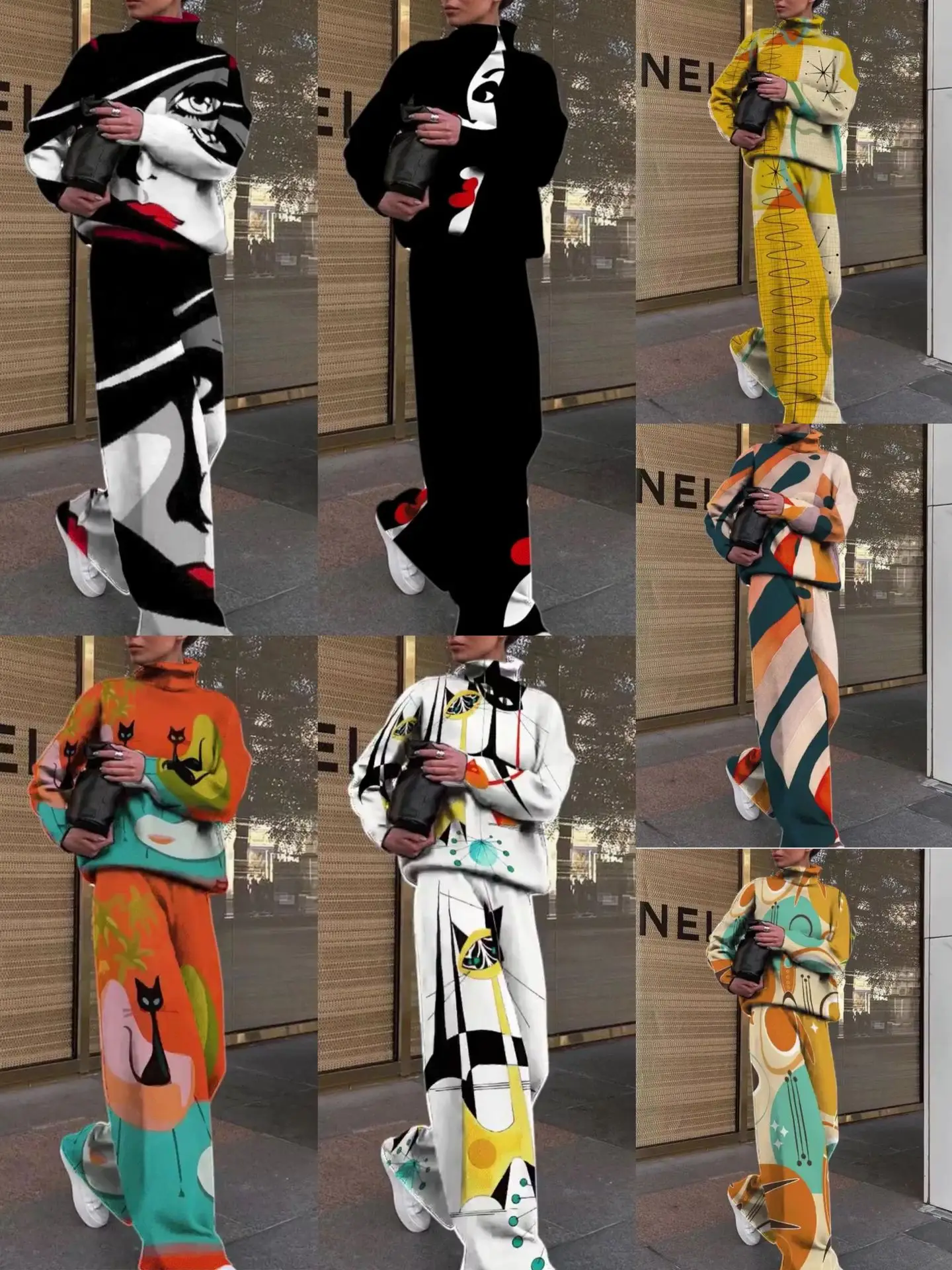 2021 European and American spring and autumn new print loose casual fashion multicolor two-piece suit
2021 European and American spring and autumn new print loose casual fashion multicolor two-piece suit