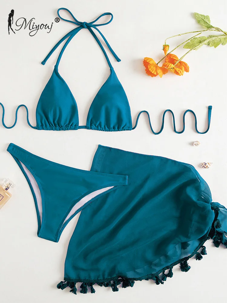 Miyouj Solid Bikinis 3 Piece Suits Sexy Swimsuit Women Swimwear 2022 Bikini Set Beach Sarong Strings Beachwear Triangle Biquini
Miyouj Solid Bikinis 3 Piece Suits Sexy Swimsuit Women Swimwear 2022 Bikini Set Beach Sarong Strings Beachwear Triangle Biquini