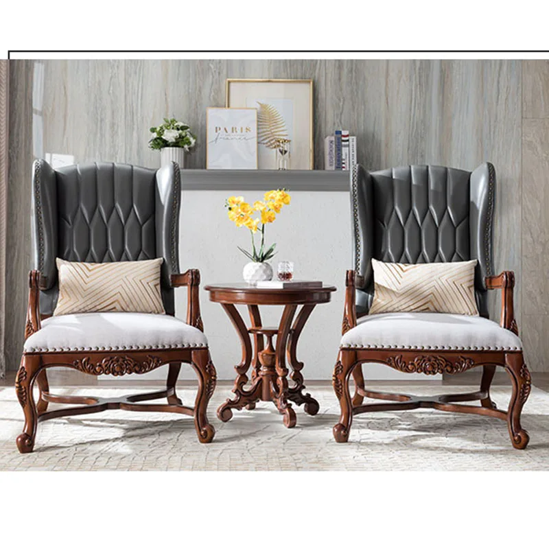 Private custom American Solid Wood Single Sofa Chair Living Room Tiger Chair Lazy European Style Light Luxury Lounge Chair
Private custom American Solid Wood Single Sofa Chair Living Room Tiger Chair Lazy European Style Light Luxury Lounge Chair