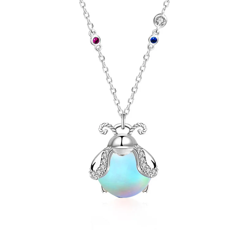 New Women 925 Sterling Silver Necklace Insect Firefly Moonlight Stone Bone Chain Fashion Jewelry Romantic Gift for Couples
New Women 925 Sterling Silver Necklace Insect Firefly Moonlight Stone Bone Chain Fashion Jewelry Romantic Gift for Couples