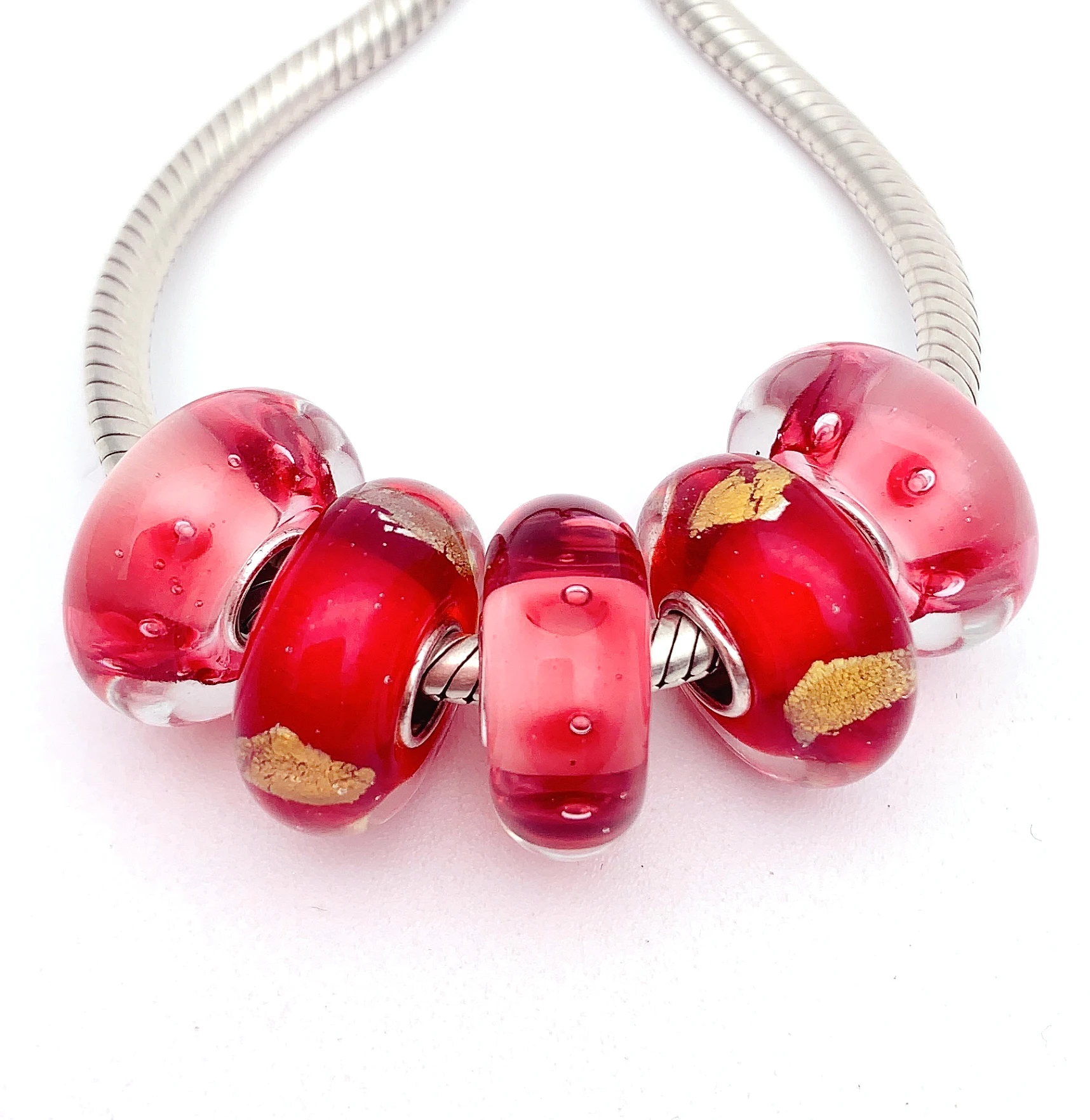 YG61 5X 100% Authenticity S925 Sterling Silver Beads Murano Glassbeads beads Fit European Charms Bracelet diy jewelry Lampwork
YG61 5X 100% Authenticity S925 Sterling Silver Beads Murano Glassbeads beads Fit European Charms Bracelet diy jewelry Lampwork