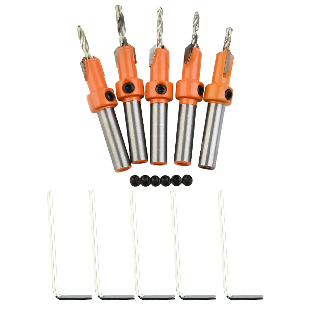 5×Countersink Drill Bit Set 10mm Stepdrill For Wood Drilling Plastic Drill Holes For Opening Of Wood And Aluminum Alloy Screws
5×Countersink Drill Bit Set 10mm Stepdrill For Wood Drilling Plastic Drill Holes For Opening Of Wood And Aluminum Alloy Screws