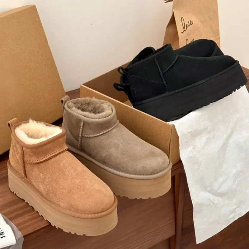 2023 Ultra Mini Thick Soles Boots Woman Winter Ankle Australia Snow Boots Thick Bottom Real Leather Warm Fluffy Booties with Fur
2023 Ultra Mini Thick Soles Boots Woman Winter Ankle Australia Snow Boots Thick Bottom Real Leather Warm Fluffy Booties with Fur