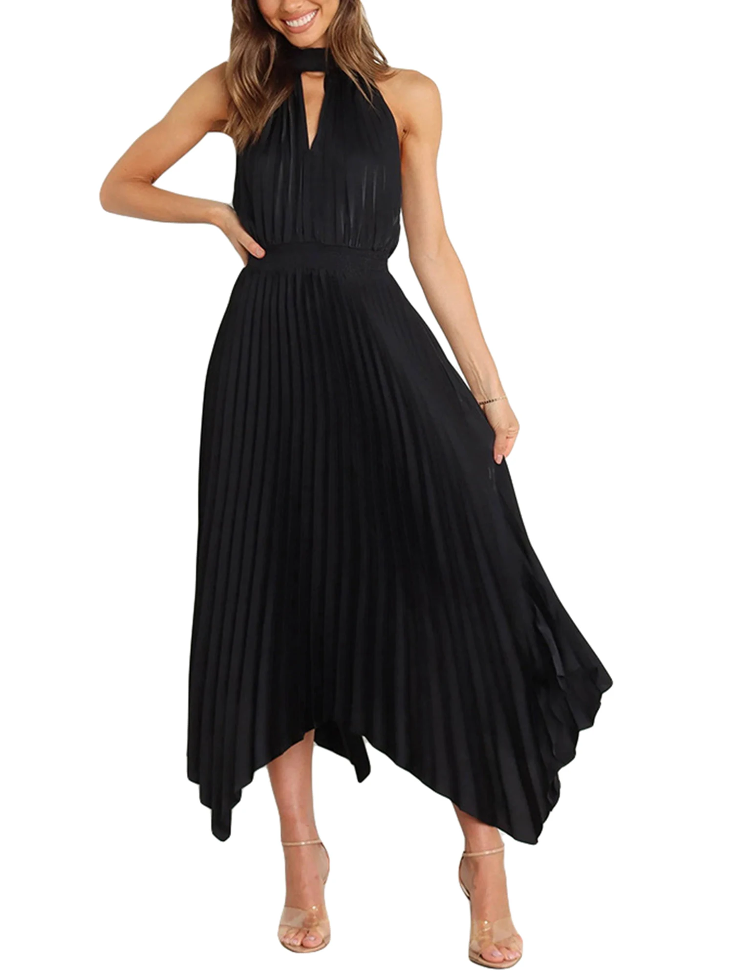 Women s Classic V-Neck A-Line Dress with Flared Hem and Belted Waist - Elegant Midi Dress for Cocktail Parties and Special
Women s Classic V-Neck A-Line Dress with Flared Hem and Belted Waist - Elegant Midi Dress for Cocktail Parties and Special