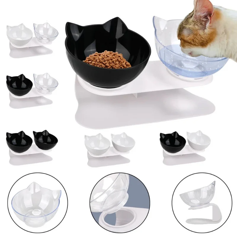 Simple/Double cat bowls with stand food water dispenser cat feeder dog food bowl cervical spine protection design pet supplies
Simple/Double cat bowls with stand food water dispenser cat feeder dog food bowl cervical spine protection design pet supplies