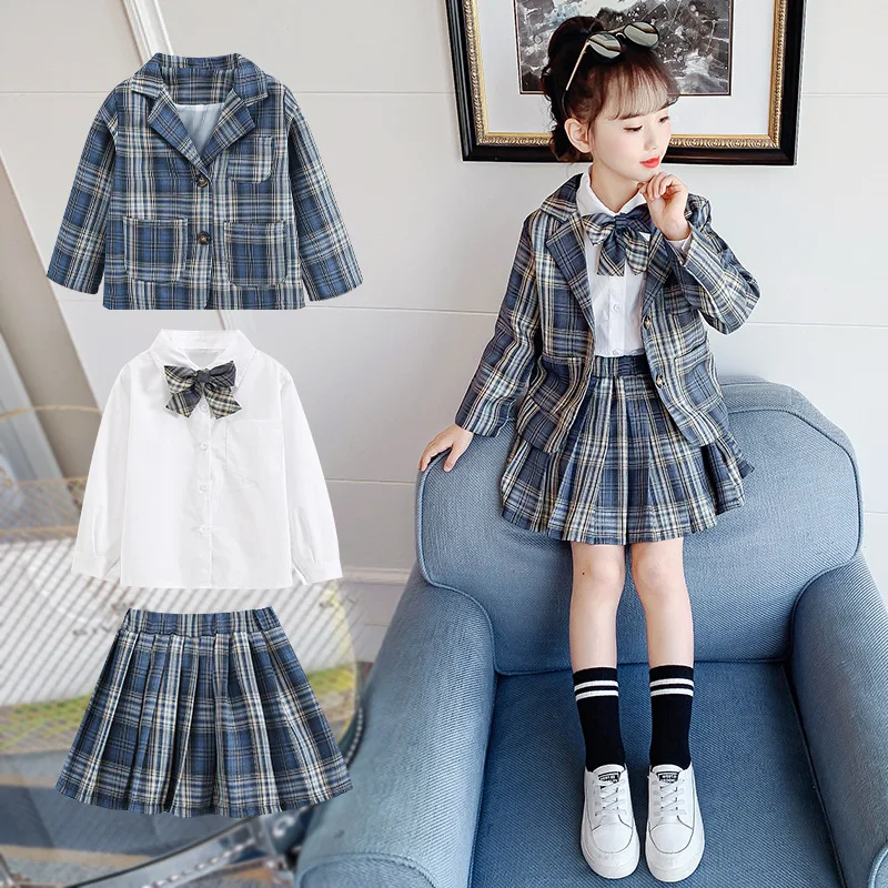 Suit Autumn And Girls Suit Style Blazer New Plaid Skirt 2021 Japanese College Skirt Three-piece Blue Spring Pleated Suit
Suit Autumn And Girls Suit Style Blazer New Plaid Skirt 2021 Japanese College Skirt Three-piece Blue Spring Pleated Suit