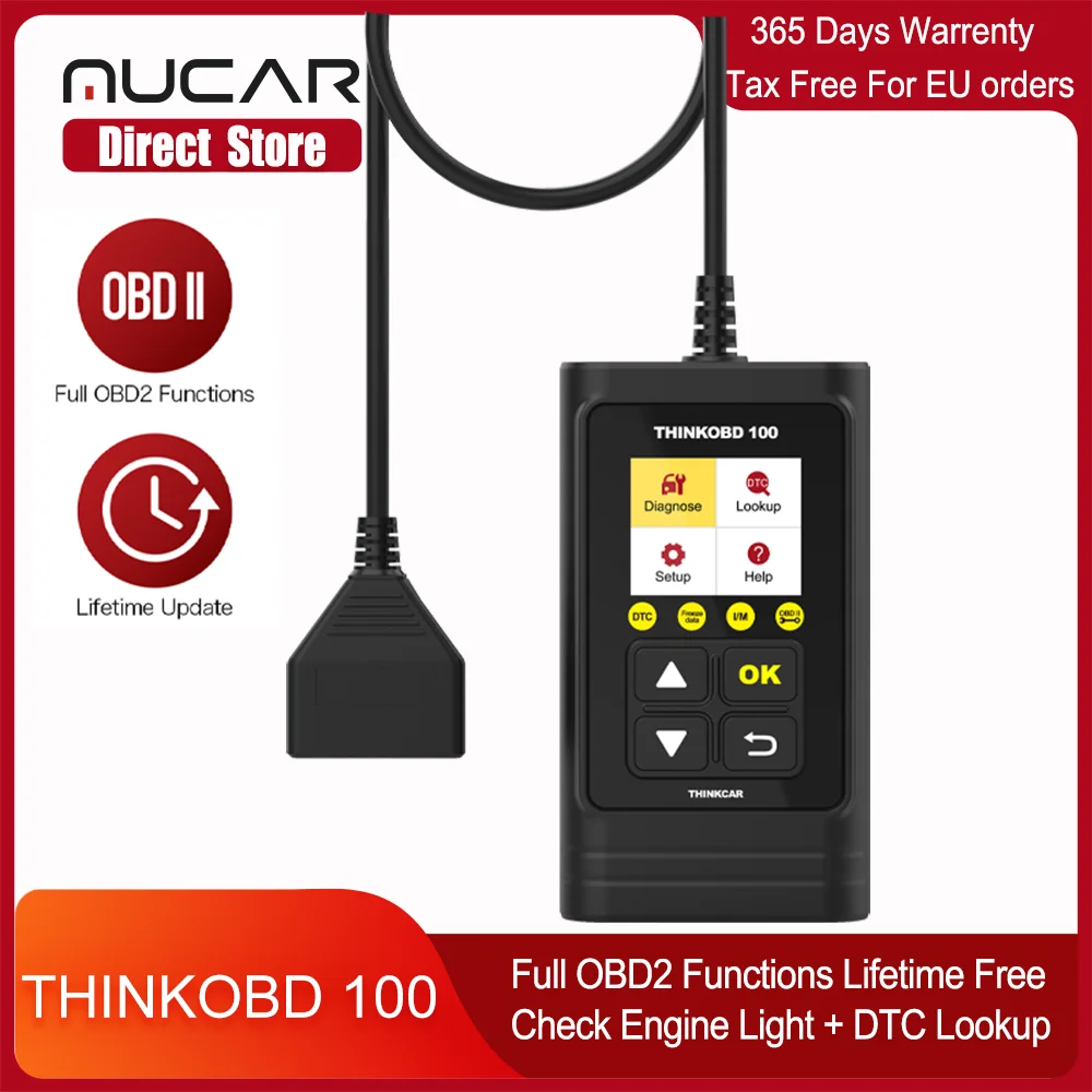 THINKCAR THINKOBD 100 DTC Lookup Obd2 Scanner Reset Engine Light Car Diagnostic Tools VIN Live Data Code Reader
THINKCAR THINKOBD 100 DTC Lookup Obd2 Scanner Reset Engine Light Car Diagnostic Tools VIN Live Data Code Reader