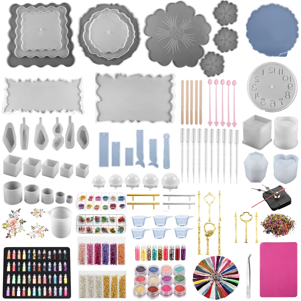 1 Set Mixed Style Epoxy Resin Molds Set Silicone Mold UV Casting Tools Materials Resin Casting Molds For DIY Jewelry Supplies
1 Set Mixed Style Epoxy Resin Molds Set Silicone Mold UV Casting Tools Materials Resin Casting Molds For DIY Jewelry Supplies