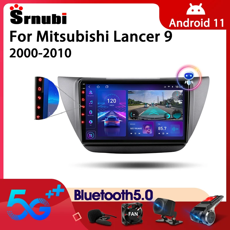 Srnubi Android 10 автомобильное радио для Mitsubishi Lancer 9 2000-2010 мультимедийный видеоплеер 2Din