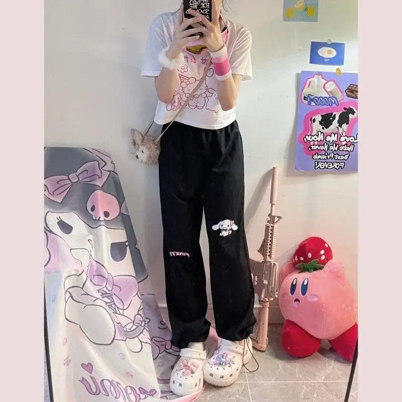 Брюки для отдыха Sanrio Cinnamoroll, весна-осень 2022, свободные брюки для отдыха, уличная одежда, черные брюки
Брюки для отдыха Sanrio Cinnamoroll, весна-осень 2022, свободные брюки для отдыха, уличная одежда, черные брюки