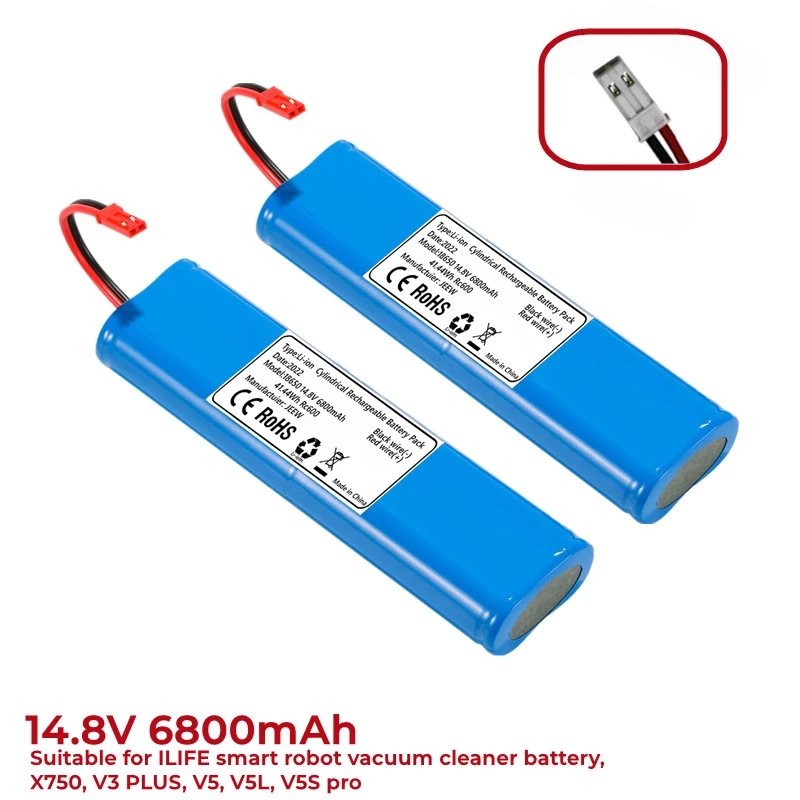 Original for Ilife V3 Plus V5s Pro V5spro X750 V3s Pro 14.8V 6800Mah Rechargeable Battery Robot Cleaner Accessories Parts
Original for Ilife V3 Plus V5s Pro V5spro X750 V3s Pro 14.8V 6800Mah Rechargeable Battery Robot Cleaner Accessories Parts