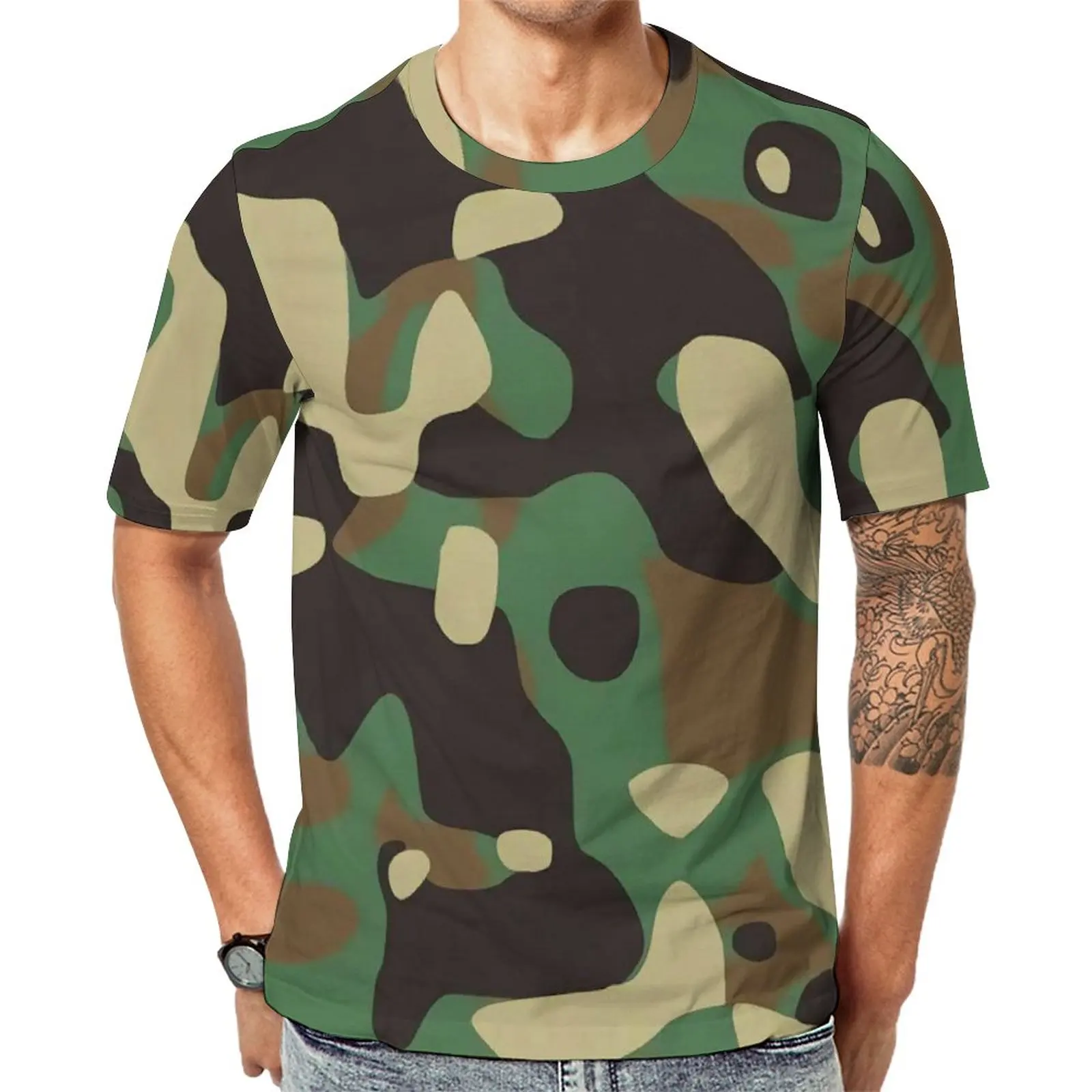 

Military Camo T Shirt Cool Gift Sloth Camouflage Harajuku T Shirts Short Sleeve Graphic Tops Dropshipping Summer Funny Top Tees