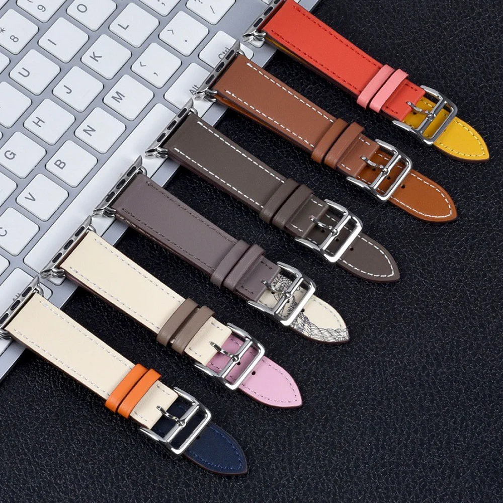 Leather strap for Apple watch band 44mm 40mm 42mm Single tour bracelet correa iWatch series 8 SE 7 6 5 4 Ultra 49mm 45mm 41mm
Leather strap for Apple watch band 44mm 40mm 42mm Single tour bracelet correa iWatch series 8 SE 7 6 5 4 Ultra 49mm 45mm 41mm