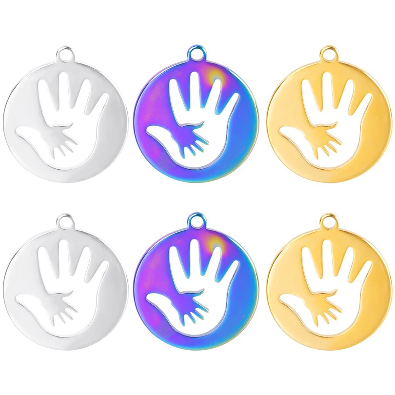 5Pcs Stainless Steel Palm Round Charms for Jewelry Making Earring Pendant Bracelet Necklace Accessories Supplies Diy Material
5Pcs Stainless Steel Palm Round Charms for Jewelry Making Earring Pendant Bracelet Necklace Accessories Supplies Diy Material