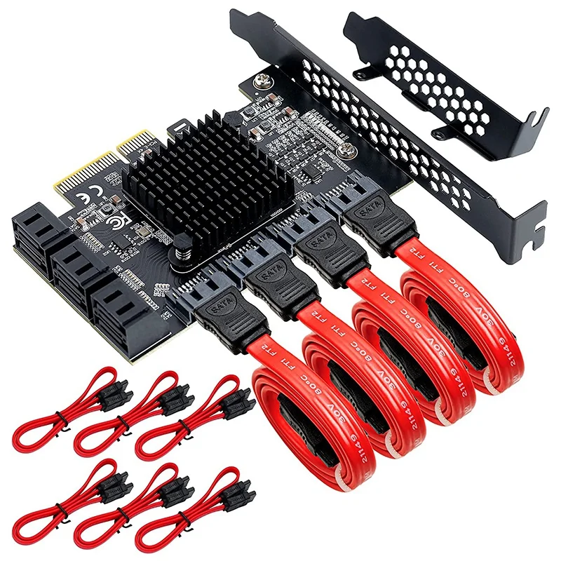 Плата расширения Pcie-Sata, последовательный адаптер Sata Pci Express, 10 портов, 6 Гбит/с 10 кабелями SATA, чип: ASM 1166
Плата расширения Pcie-Sata, последовательный адаптер Sata Pci Express, 10 портов, 6 Гбит/с 10 кабелями SATA, чип: ASM 1166