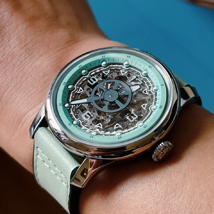 Titanium Skeleton Watch Men Automatic Self-Wind Mechanical Wristwatches Luxury 40mm Luminous Watches Male Sports Mysterious Code
Titanium Skeleton Watch Men Automatic Self-Wind Mechanical Wristwatches Luxury 40mm Luminous Watches Male Sports Mysterious Code