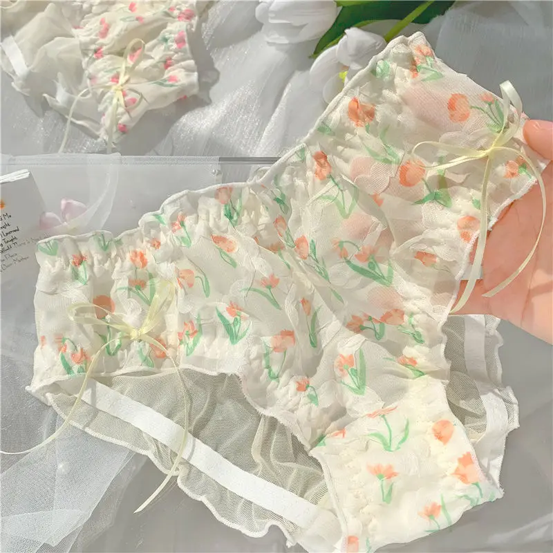 Tulip Printing Sexy Lingerie Women Underwear Tangas Ropa Mujer Briefs Girls Lace Thongs Sweet Panties Women String Femme
Tulip Printing Sexy Lingerie Women Underwear Tangas Ropa Mujer Briefs Girls Lace Thongs Sweet Panties Women String Femme