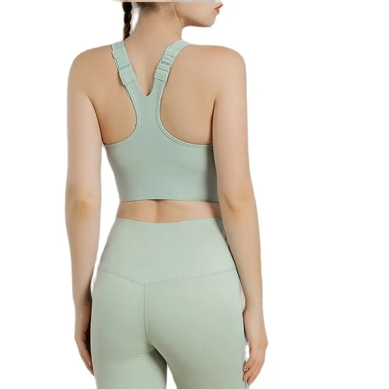 Solid Color Women Fitness Bra Front Zipper Plus Size Sport Crop Top Yoga Vest Adjustable Strap Tank Brassiere Fixed Chest Pad
Solid Color Women Fitness Bra Front Zipper Plus Size Sport Crop Top Yoga Vest Adjustable Strap Tank Brassiere Fixed Chest Pad