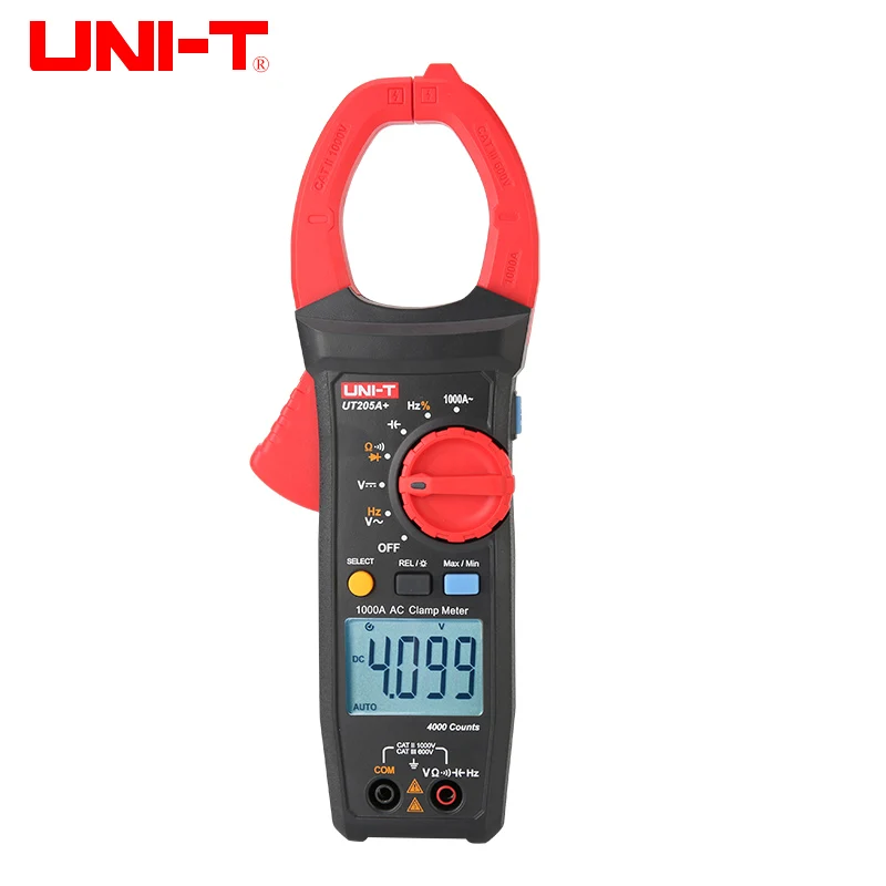 UNI-T Digital Clamp Meter UT205A+ UT206A+ 1000V AC DC Voltage 1000A Current Auto Range Temp Resistance Multimeter Ammeter Tester
UNI-T Digital Clamp Meter UT205A+ UT206A+ 1000V AC DC Voltage 1000A Current Auto Range Temp Resistance Multimeter Ammeter Tester
