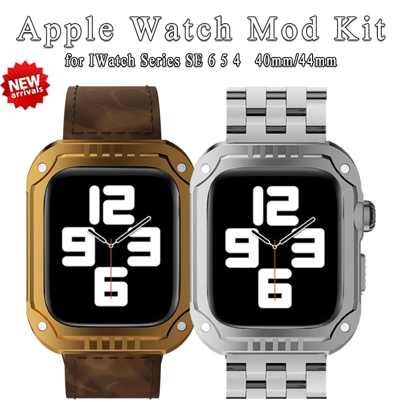 40mm Leather Strap for Apple Watch Band 6 44mm Alloy Metal Case Modification Kit for IWatch Series SE 6 5 4 Smart Watch Bracelet
40mm Leather Strap for Apple Watch Band 6 44mm Alloy Metal Case Modification Kit for IWatch Series SE 6 5 4 Smart Watch Bracelet