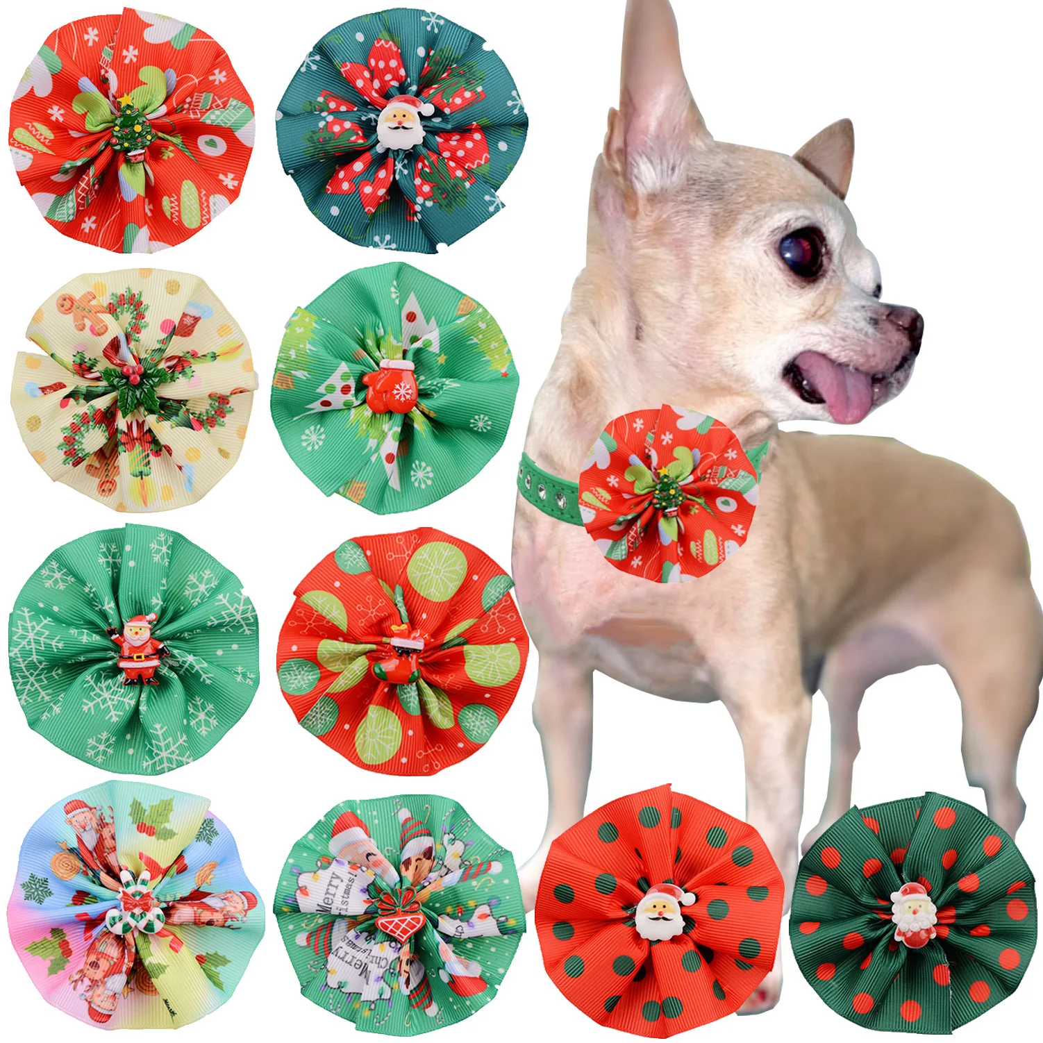100pcs Christmas Dog Accessories Slidable Pet Dog Bowties Flower -Collar Dog Bowtie Small Dog Bow Tie Collar Charms
100pcs Christmas Dog Accessories Slidable Pet Dog Bowties Flower -Collar Dog Bowtie Small Dog Bow Tie Collar Charms
