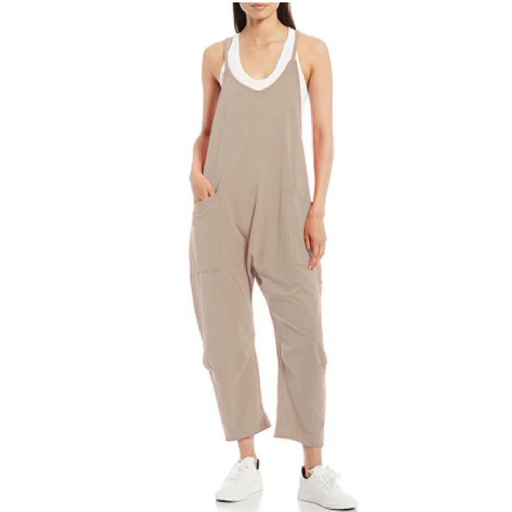 Jumpsuit Women Suspenders Playsuits Summer Sleeveless Wide Leg Loose Casual Rompers Baggy Overalls Pockets Homewear Outfit
Jumpsuit Women Suspenders Playsuits Summer Sleeveless Wide Leg Loose Casual Rompers Baggy Overalls Pockets Homewear Outfit