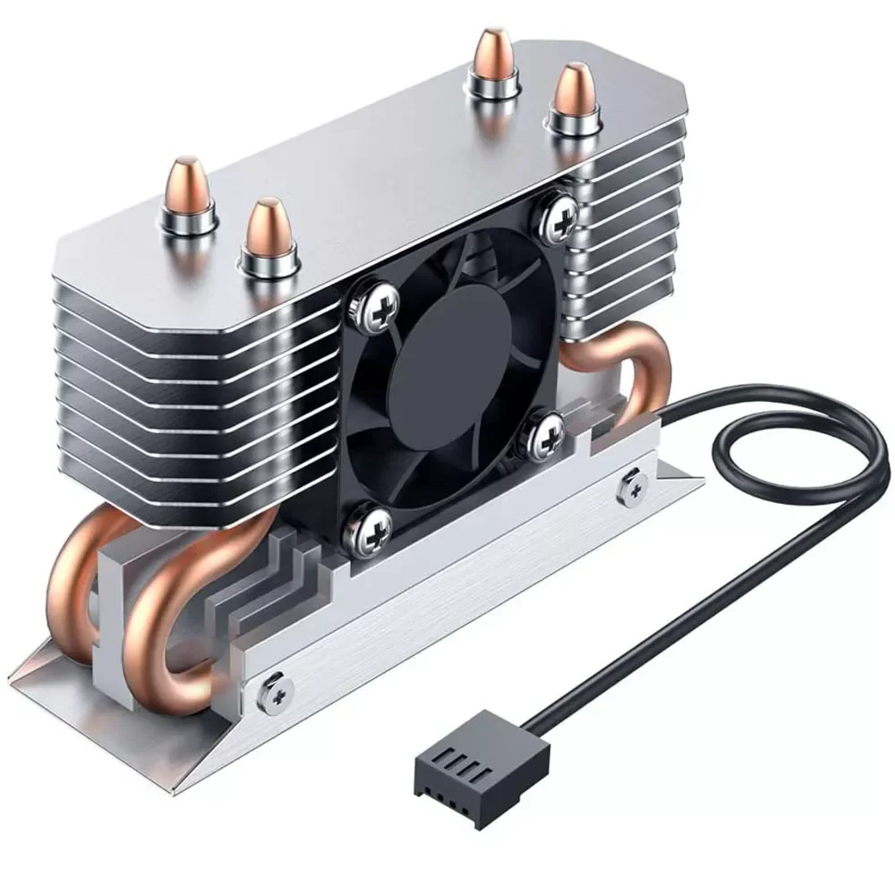 Solid State Hard Disk Fan Rocket Heatsink Built-in Cooling Fan Silicon Therma Pads Cooler for M2 NVME 2280 SSD
Solid State Hard Disk Fan Rocket Heatsink Built-in Cooling Fan Silicon Therma Pads Cooler for M2 NVME 2280 SSD