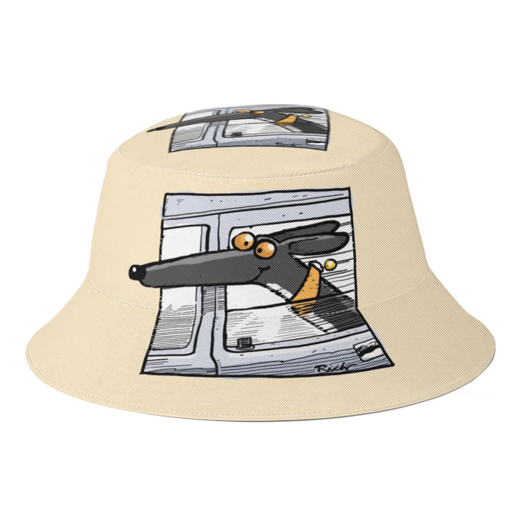 

2022 New Summer Wheee Greyhound Bucket Hat for Women Men Streetwear Foldable Bob Fisherman Hat Panama Sun Cap