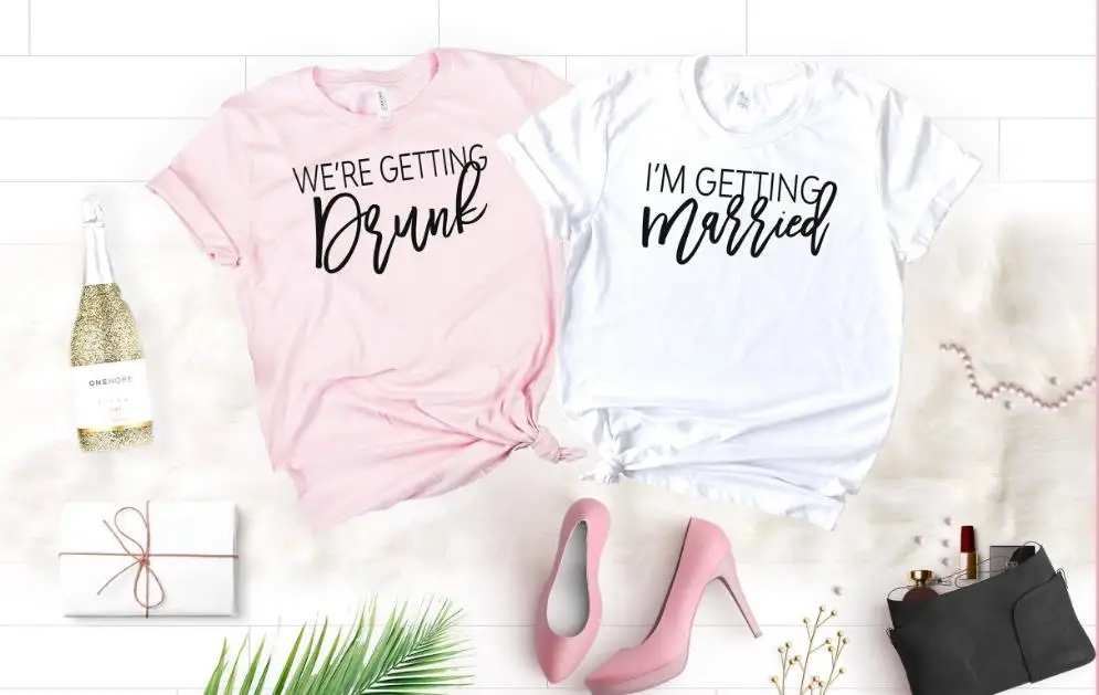 We're Getting Drunk Married T-shirt Bridal Party Women Team Top Wedding Bride Bridesmaid Lover T Shirt
We're Getting Drunk Married T-shirt Bridal Party Women Team Top Wedding Bride Bridesmaid Lover T Shirt
