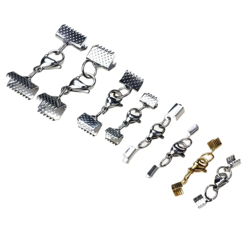 6PCS/Set Stainless Steel Ribbon Bracelet Horse Buckle End Findings Cord Lobster Clasp Leather Clips For Necklace Jewelry Making
6PCS/Set Stainless Steel Ribbon Bracelet Horse Buckle End Findings Cord Lobster Clasp Leather Clips For Necklace Jewelry Making