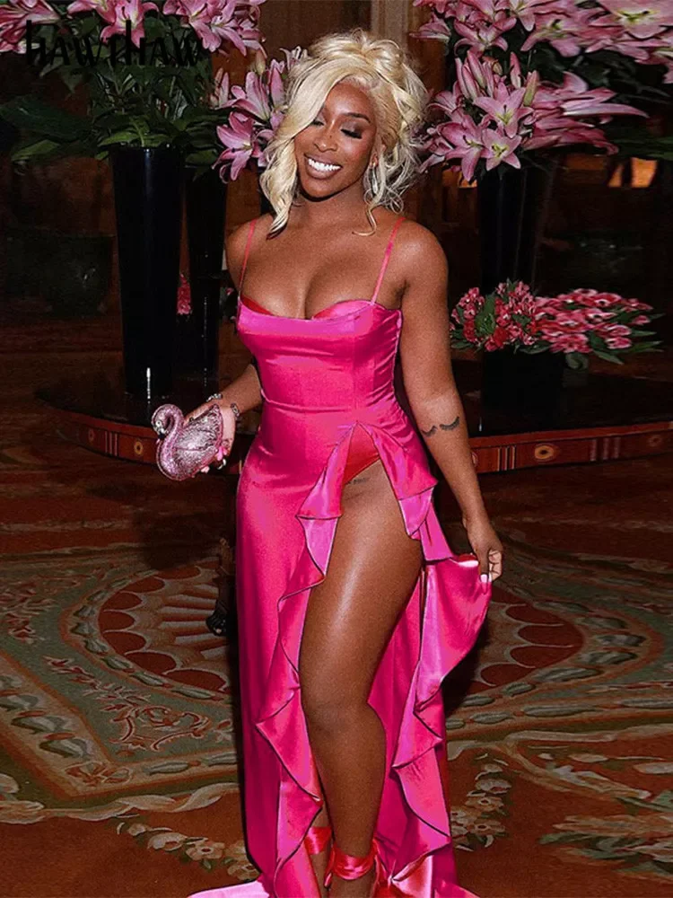 Hawthaw Women Sexy Elegant Party Evening Bodycon Pink Split Straps Long Dress 2022 Summer Clothes Wholesale Items For Business
Hawthaw Women Sexy Elegant Party Evening Bodycon Pink Split Straps Long Dress 2022 Summer Clothes Wholesale Items For Business