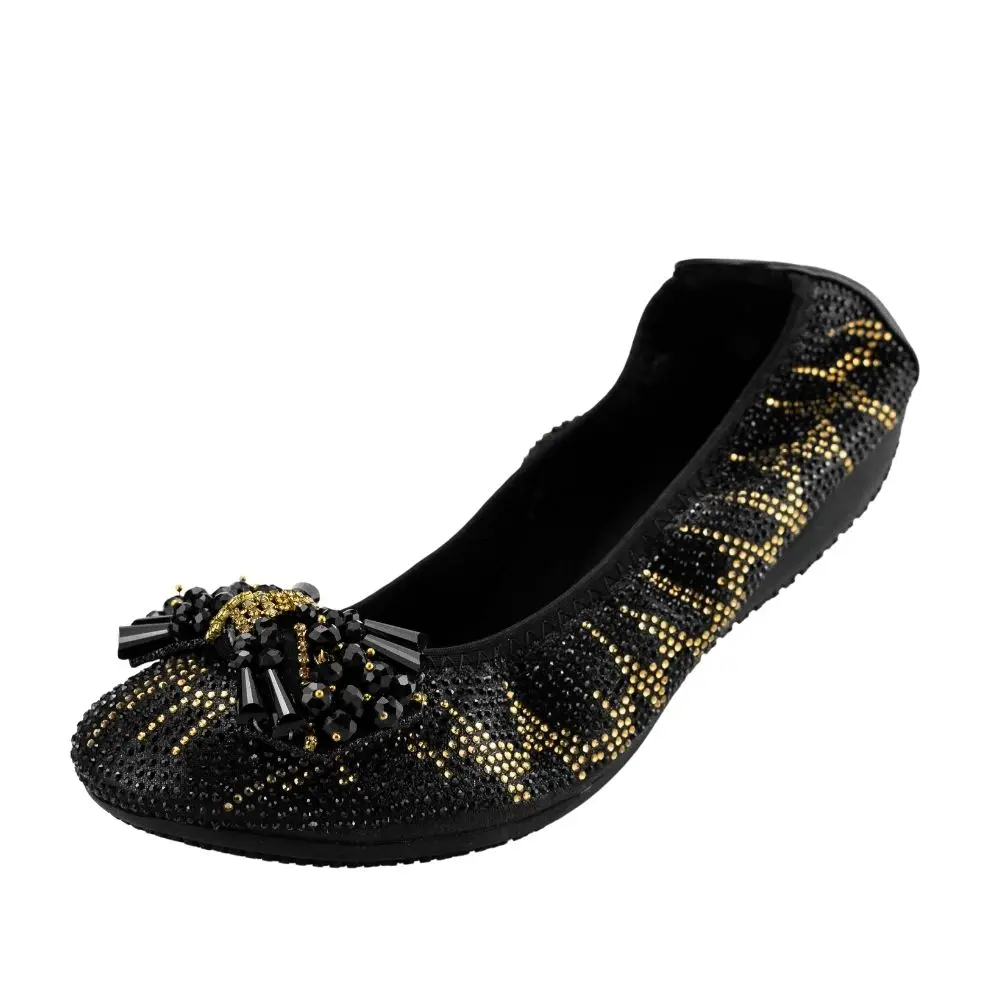 Bling Bling Wedding Dress Shoes Ladies Solid Black Flexible Ballet Shoes for Ballerina Women's Flats Comfy Ballet Flats Woman
Bling Bling Wedding Dress Shoes Ladies Solid Black Flexible Ballet Shoes for Ballerina Women's Flats Comfy Ballet Flats Woman