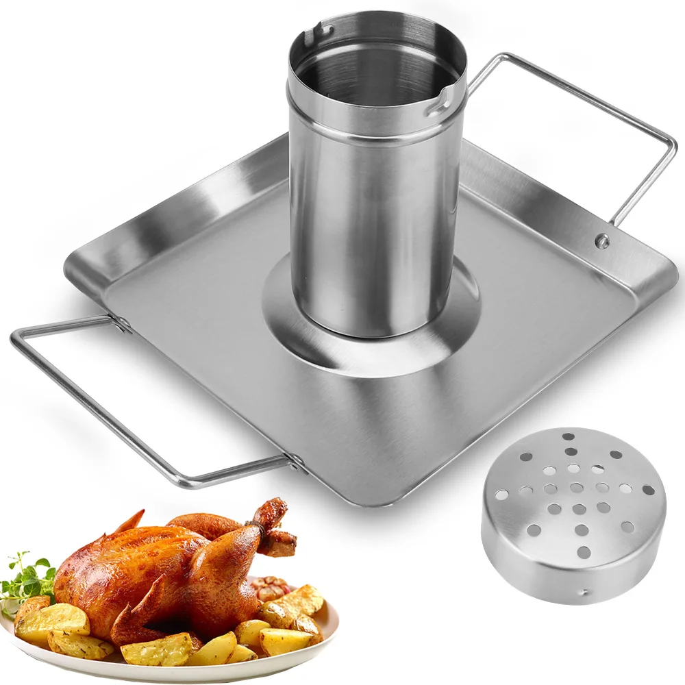 Nonstick Stainless Steel Roast Chicken Pan Grilled Holder Detachable Beer Roast Chicken Pan Barbecue Roasting Outdoor BBQ Tool
Nonstick Stainless Steel Roast Chicken Pan Grilled Holder Detachable Beer Roast Chicken Pan Barbecue Roasting Outdoor BBQ Tool