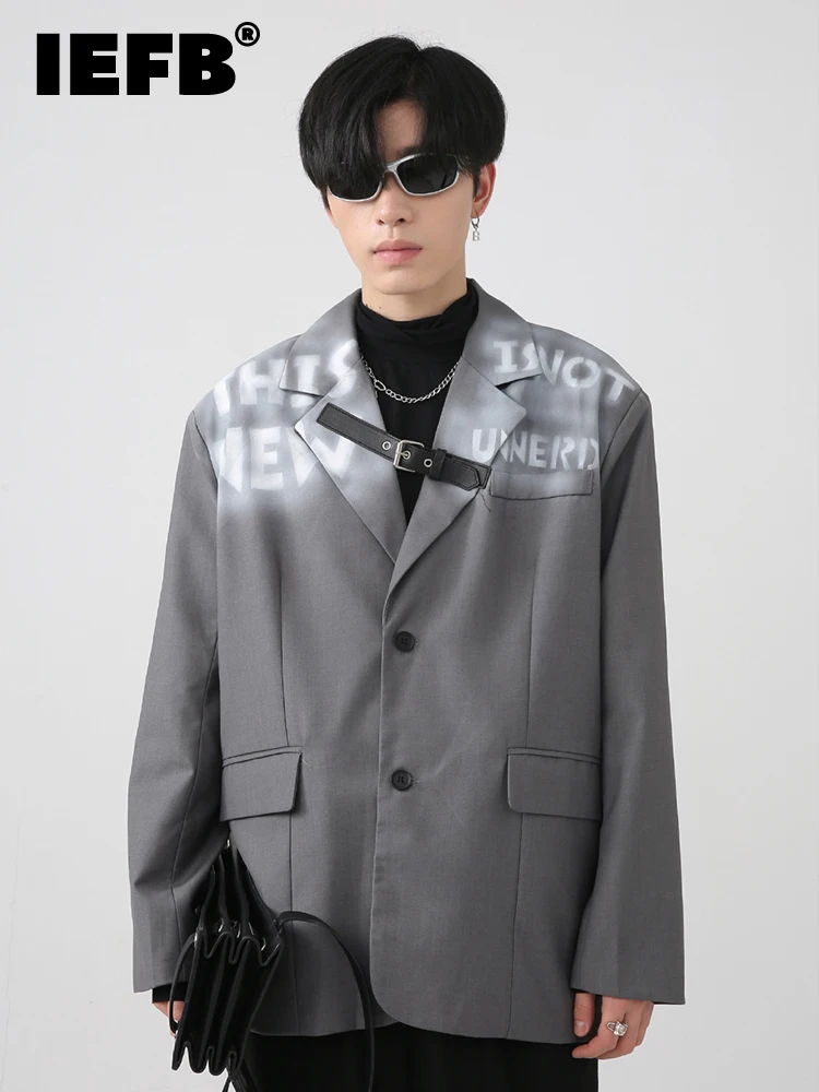 IEFB Men's Wear Autumn New Korean Letter Graffiti Personalized Shoulder Pad Suit Coat 2022 Fashion Male Tops Contrast 9A4719
IEFB Men's Wear Autumn New Korean Letter Graffiti Personalized Shoulder Pad Suit Coat 2022 Fashion Male Tops Contrast 9A4719