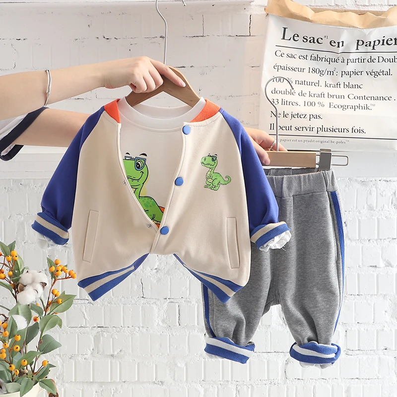 2022 Autumn Baby Clothes Children Boy Girl Sport Cartoon Dinosaur Coat+T-shirt+Pants 3Pcs/sets Toddler Clothing Kids Tracksuit
2022 Autumn Baby Clothes Children Boy Girl Sport Cartoon Dinosaur Coat+T-shirt+Pants 3Pcs/sets Toddler Clothing Kids Tracksuit