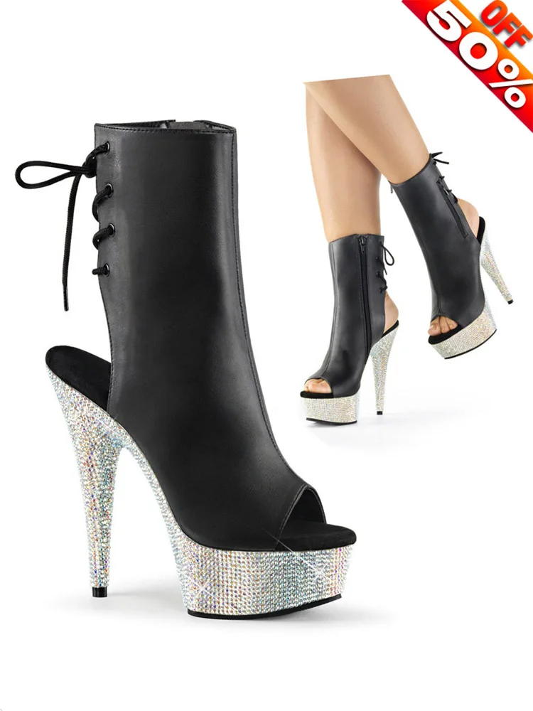 15cm Pole Dance Shoes Rhinestone Platform Ankle Boot Lace Up 17cm Stripper Heels Exotic Dancer Model Fashion 8Inch Glitter Stage
15cm Pole Dance Shoes Rhinestone Platform Ankle Boot Lace Up 17cm Stripper Heels Exotic Dancer Model Fashion 8Inch Glitter Stage